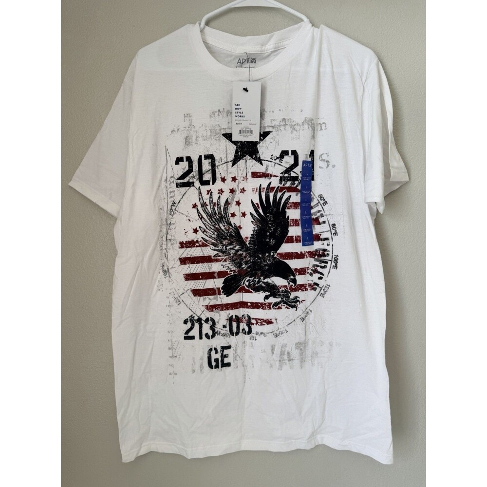 Vintage Apt. 9 Y2K Graphic Tee Men’s L White Punk Grunge Skater 2000s